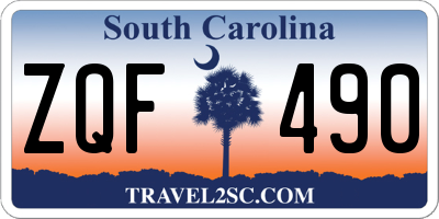 SC license plate ZQF490