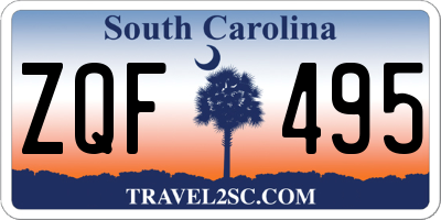 SC license plate ZQF495