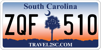 SC license plate ZQF510