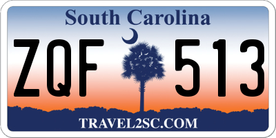 SC license plate ZQF513