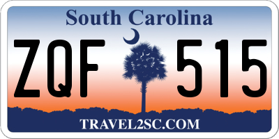SC license plate ZQF515