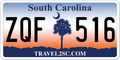 SC license plate ZQF516