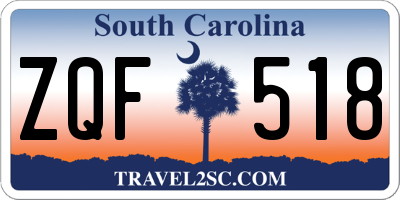 SC license plate ZQF518