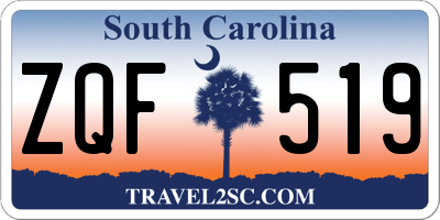 SC license plate ZQF519