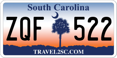 SC license plate ZQF522