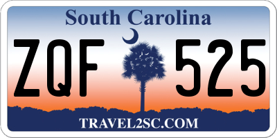 SC license plate ZQF525