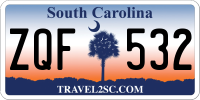 SC license plate ZQF532