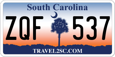 SC license plate ZQF537