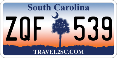 SC license plate ZQF539