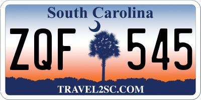 SC license plate ZQF545