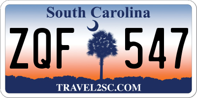 SC license plate ZQF547