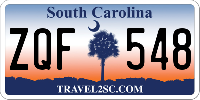 SC license plate ZQF548
