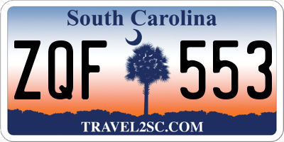 SC license plate ZQF553