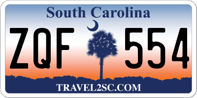 SC license plate ZQF554