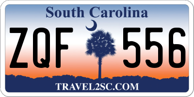 SC license plate ZQF556