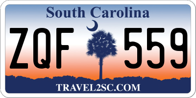 SC license plate ZQF559