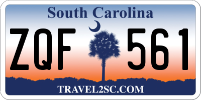 SC license plate ZQF561