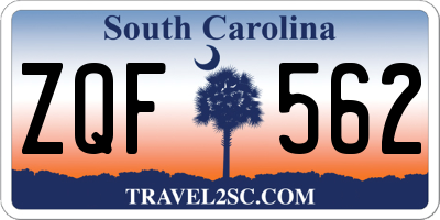 SC license plate ZQF562
