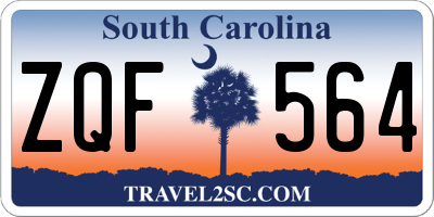 SC license plate ZQF564