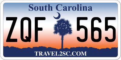 SC license plate ZQF565