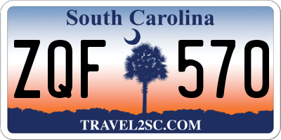 SC license plate ZQF570