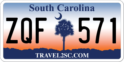 SC license plate ZQF571