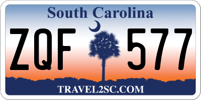 SC license plate ZQF577