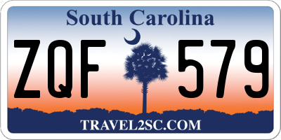SC license plate ZQF579