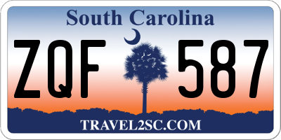 SC license plate ZQF587