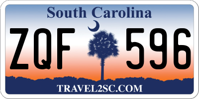 SC license plate ZQF596