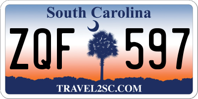 SC license plate ZQF597