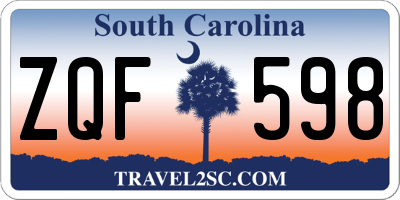 SC license plate ZQF598
