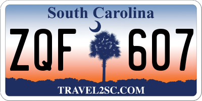 SC license plate ZQF607