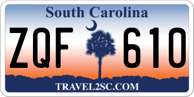 SC license plate ZQF610