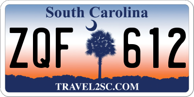 SC license plate ZQF612
