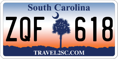 SC license plate ZQF618