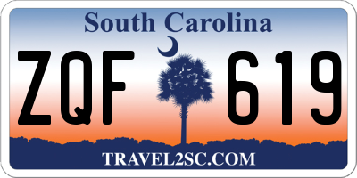 SC license plate ZQF619
