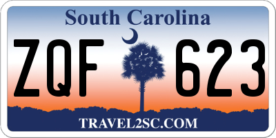 SC license plate ZQF623