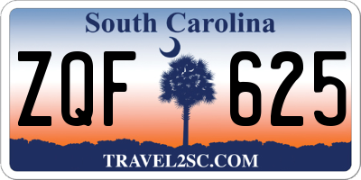 SC license plate ZQF625