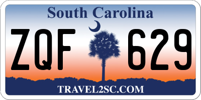 SC license plate ZQF629
