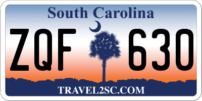 SC license plate ZQF630