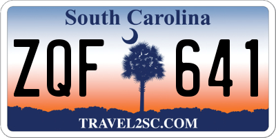 SC license plate ZQF641