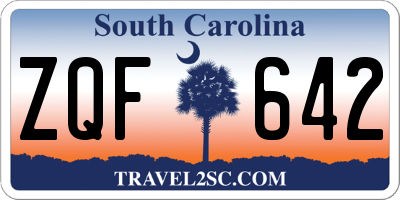 SC license plate ZQF642