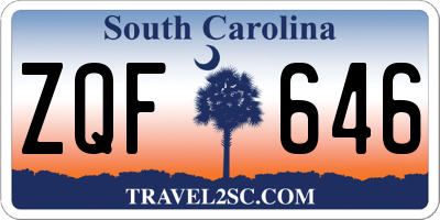 SC license plate ZQF646