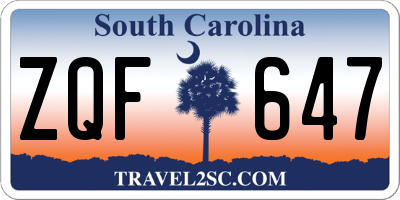 SC license plate ZQF647