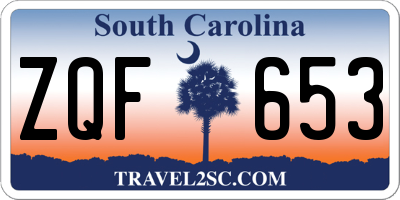 SC license plate ZQF653