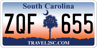 SC license plate ZQF655