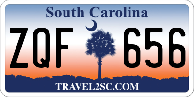 SC license plate ZQF656