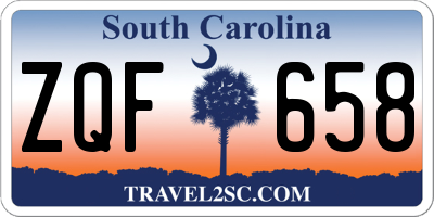 SC license plate ZQF658