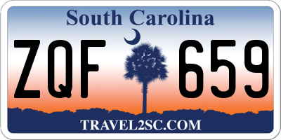 SC license plate ZQF659
